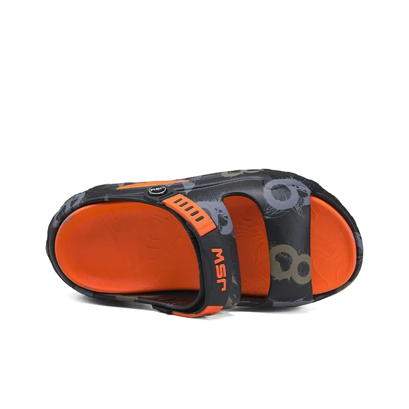 JEANSWEST The Unique Graffiti Niche Design Sense Of The National Tide Beach Sandals Men's-5