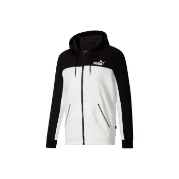 PUMA ESS Block Tape Men's Hoodie Sweatshirt Men's White