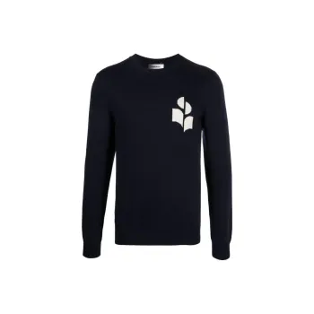 ISABEL MARANT Logo Intarsia Crewneck Knitted Jumper