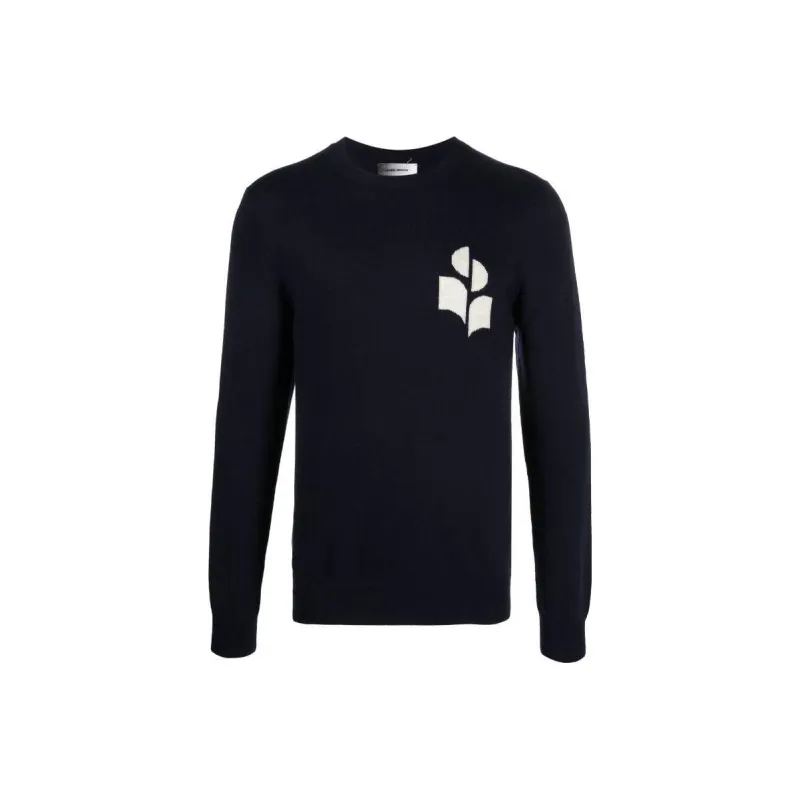 ISABEL MARANT Logo Intarsia Crewneck Knitted Jumper-0
