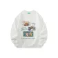 White[Regular Crew Neck Sweatshirt]