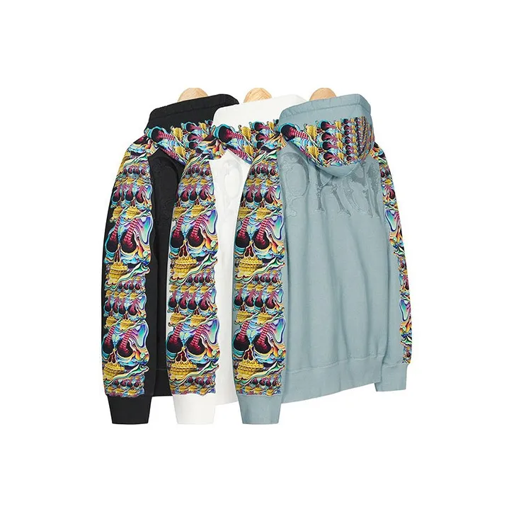 Supreme Skulls Zip Up Hooded Sweatshirt-3