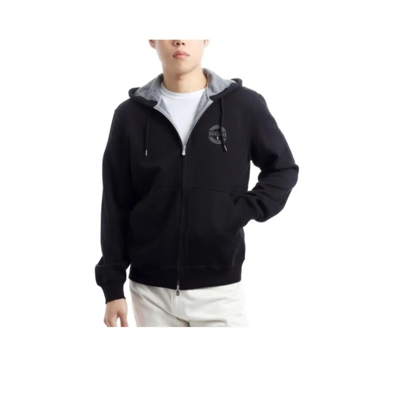 Brunello Cucinelli Logo Printed Zipped Drawstring Hoodie-0