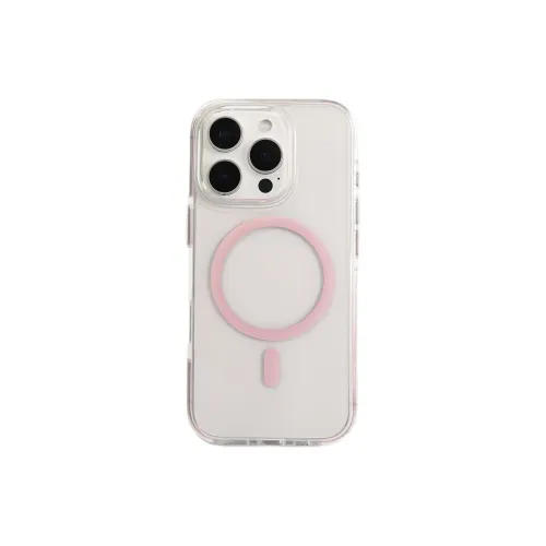 Wei Xin Acrylic Material Pink Transparent Magnetic Phone Cases Compatible With IPhone 16/15 Pro Max/Apple 13/14 Pro/Max