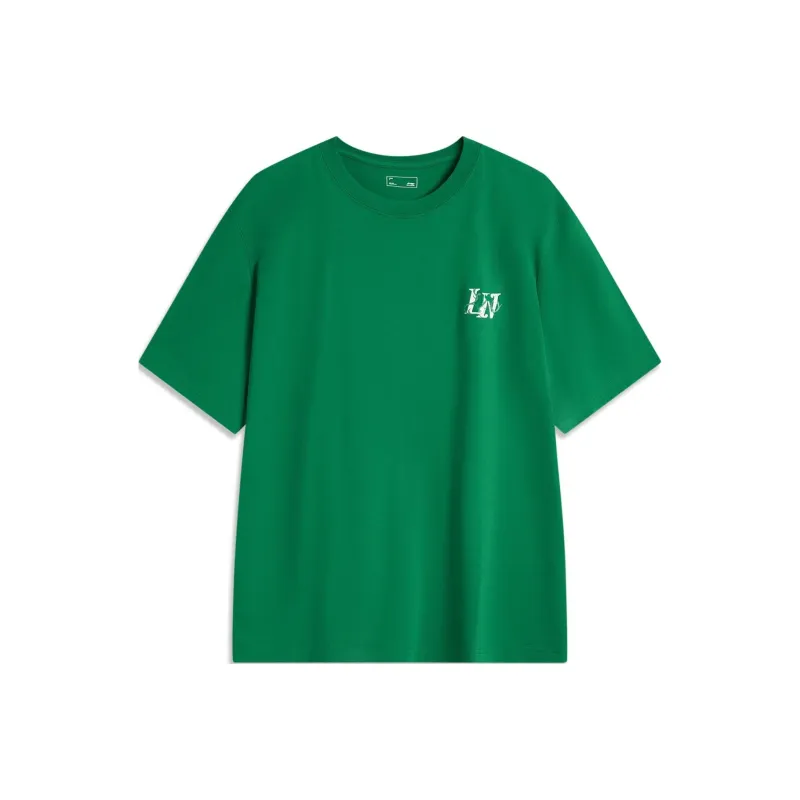 LiNing Chinese Culture Series T-Shirt Unisex Turquoise Scallion Green-0