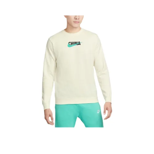 Nike Sweatshirts Men Beige Yellow