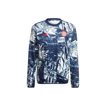 Adidas Fc Bayern Pre-Match Warm Top Sweatshirt Men's Dark Indigo