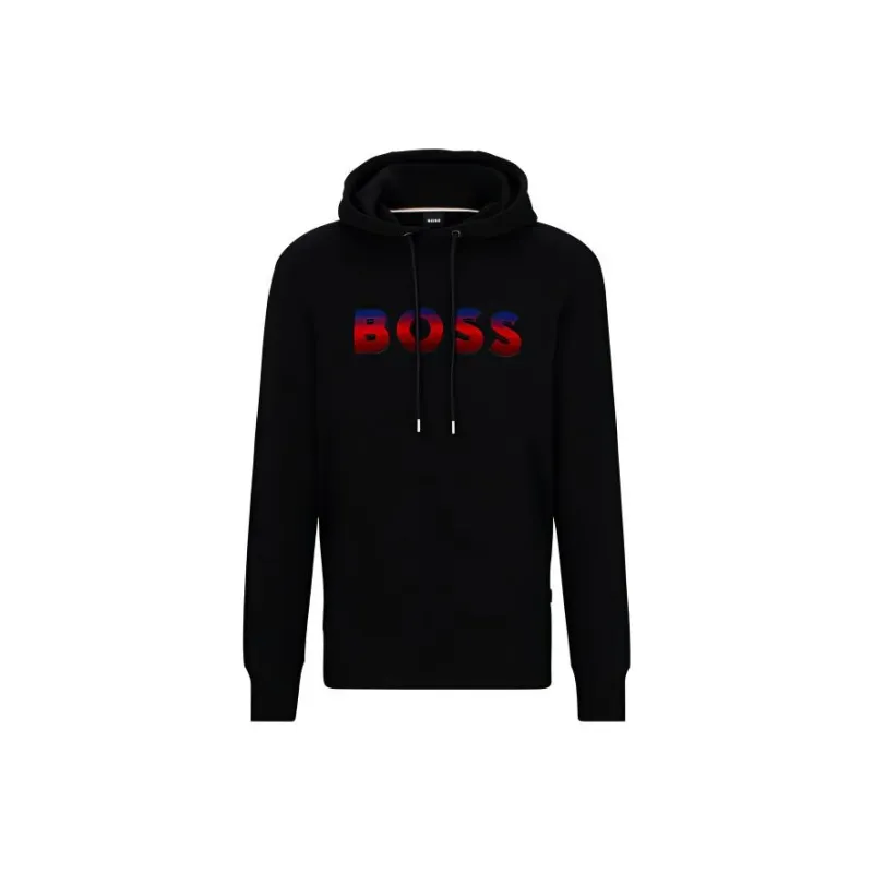 HUGO BOSS Logo print Gradient effect Hoodie-0