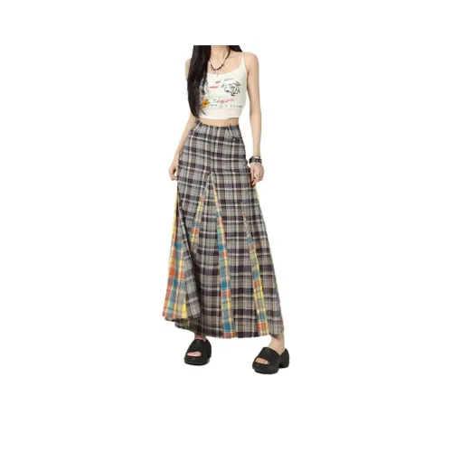 EOEI Casual Long Skirt Women's Multicolor