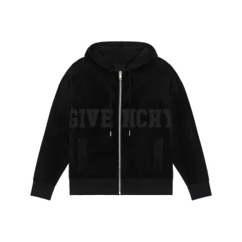 Givenchy Logo Detailed Zip Up Hooded Jacket