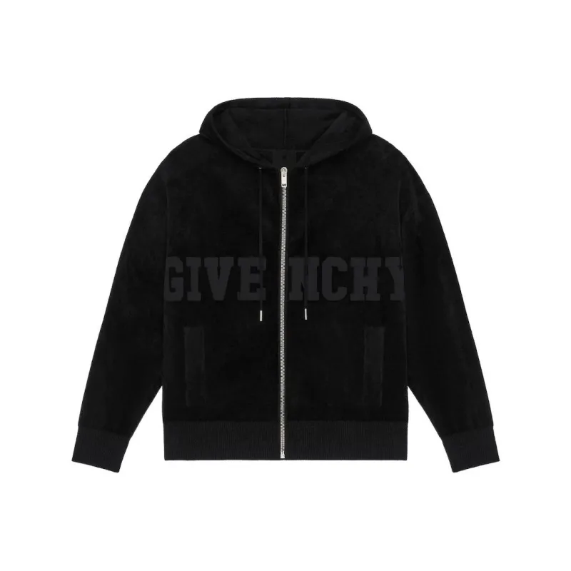 Givenchy Logo Detailed Zip Up Hooded Jacket-0