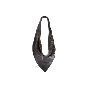 Lemaire Sheepskin Scarf Shoulder Bag Small Size Women's Dark Chocolate