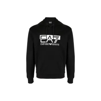 EMPORIO ARMANI Logo print Cotton Hoodie
