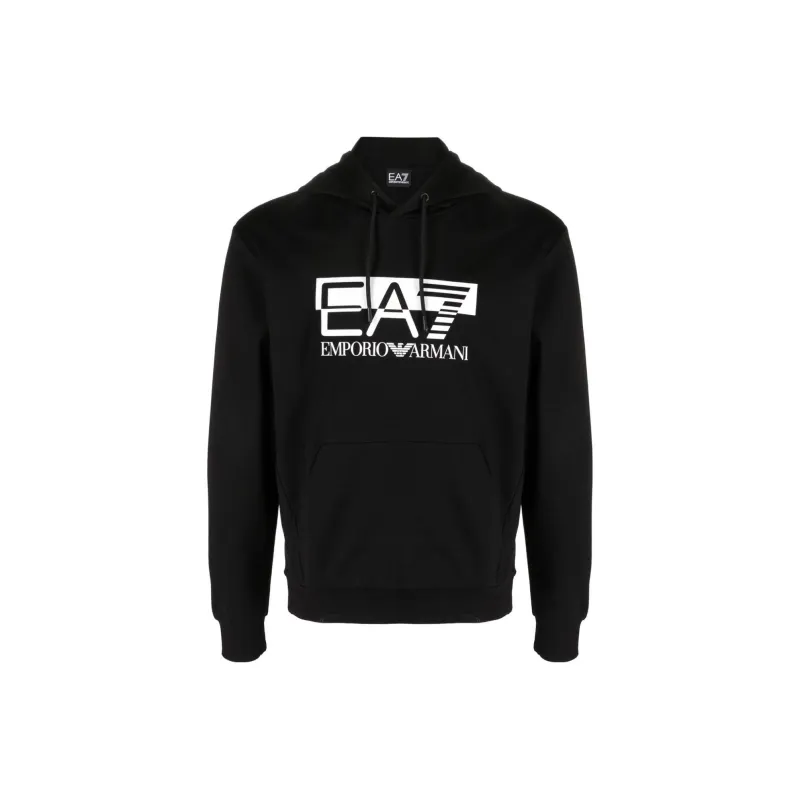 EMPORIO ARMANI Logo print Cotton Hoodie-0