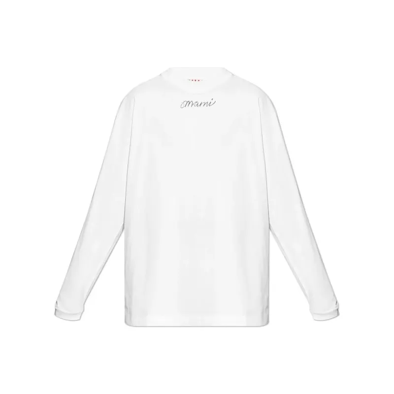 MARNI Logo Printed Long Sleeved T Shirt-0
