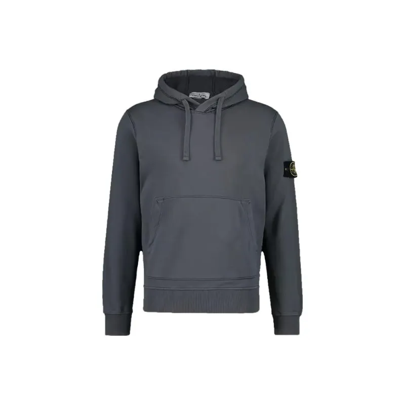 STONE ISLAND Logo appliqué Cotton Hoodie-0