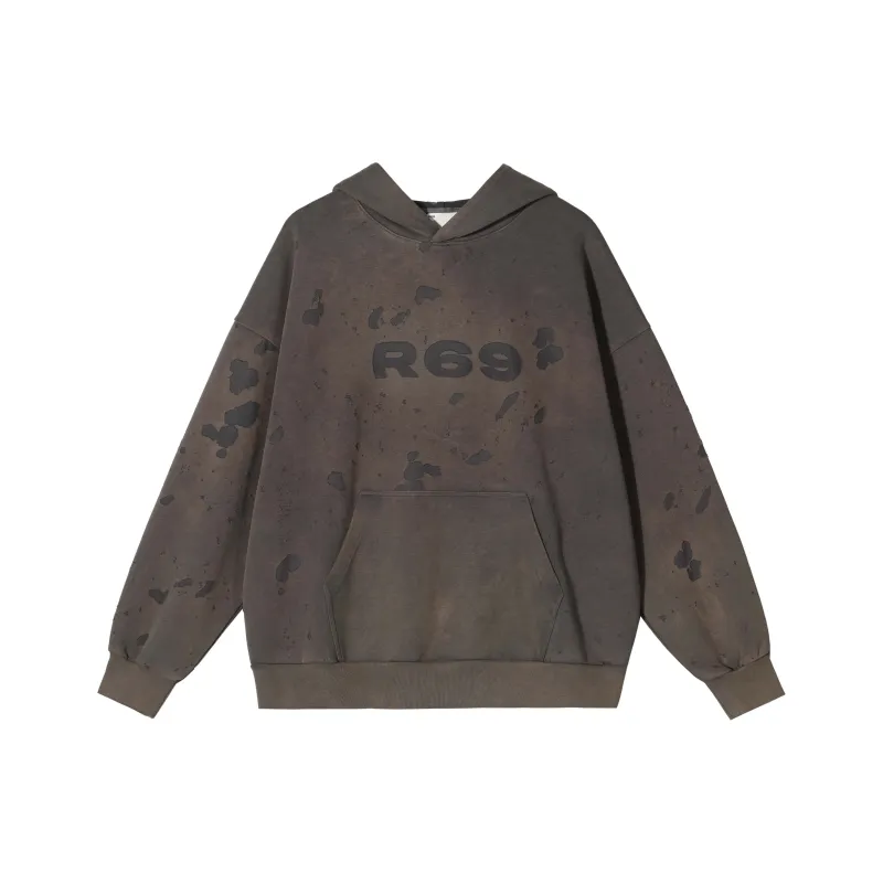 R69 Hooded Loose Fit Sweatshirt Unisex-5