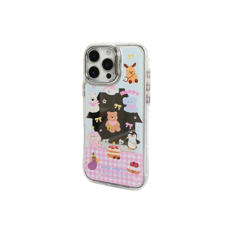 Wei Xin Acrylic Material Mirror Finish Jellycat Phone Cases Compatible With IPhone 16/15 Pro Max/Apple 13/14 Pro/Max-2