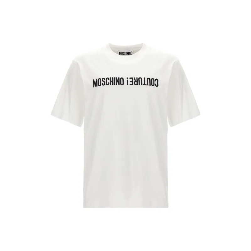 MOSCHINO Logo Embroidered Crewneck T Shirt-0