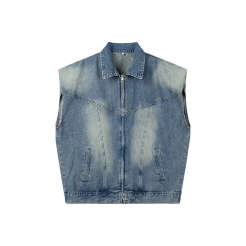 PAINT STAIN Fashion Practical Vest Unisex Classic Blue Single Item