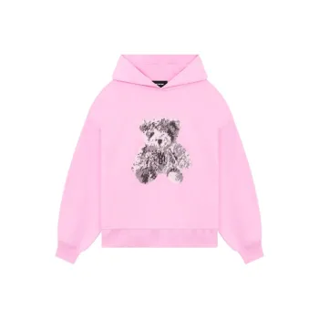 WE11DONE Teddy Bear print Cotton Hoodie