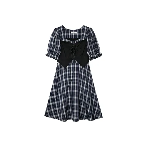 EOEI Short Sleeved Dresses Women's Black