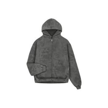 REPRESENT Heavyweight Initial Zip Hoodie Sweatshirt Men's Gray