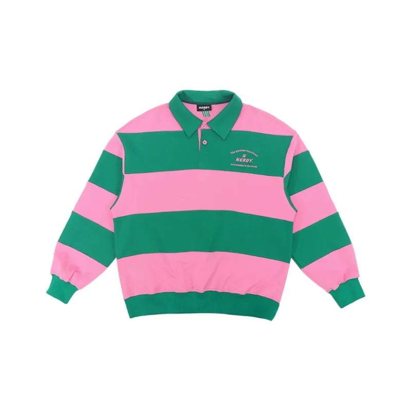 NERDY FW22 Polo Collar Loose Fit Sweatshirt Unisex-0