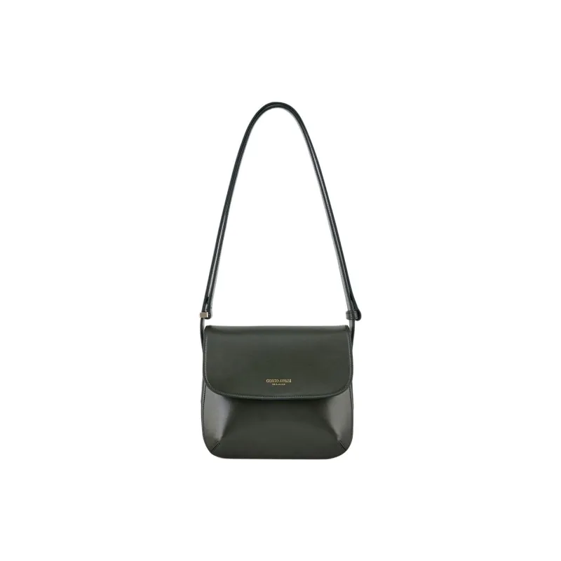 AMANI La Prima Cow Leather Portable Crossbody Bag Shoulder Bag Large Size Women's Green-0