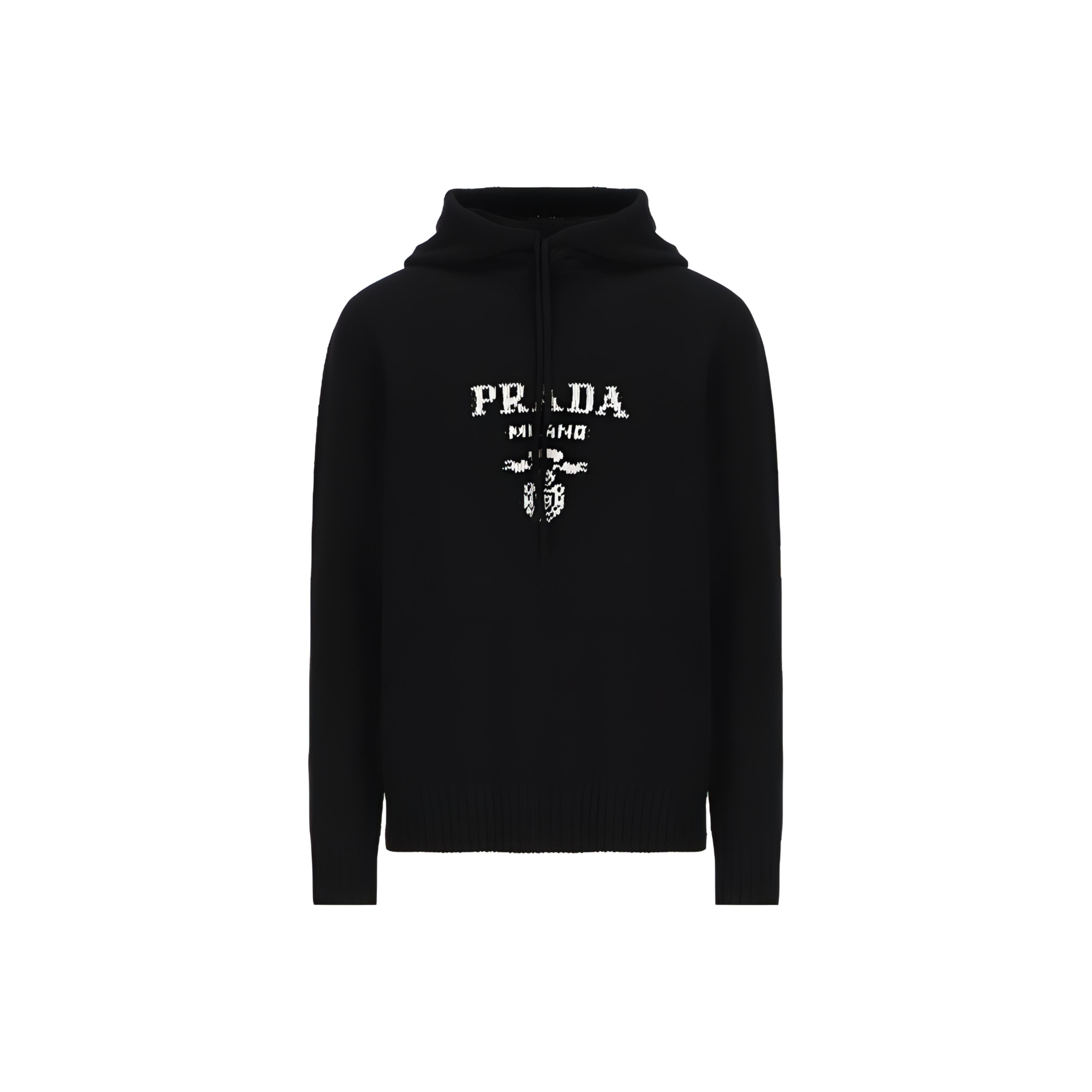PRADA FW22 Sweatshirt Men's Black - POIZON
