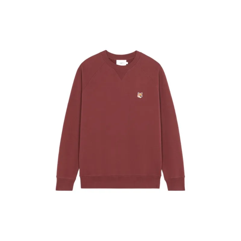 Maison Kitsune Maison Kitsune Back To Series Sweatshirts Men Eggplant Red-0