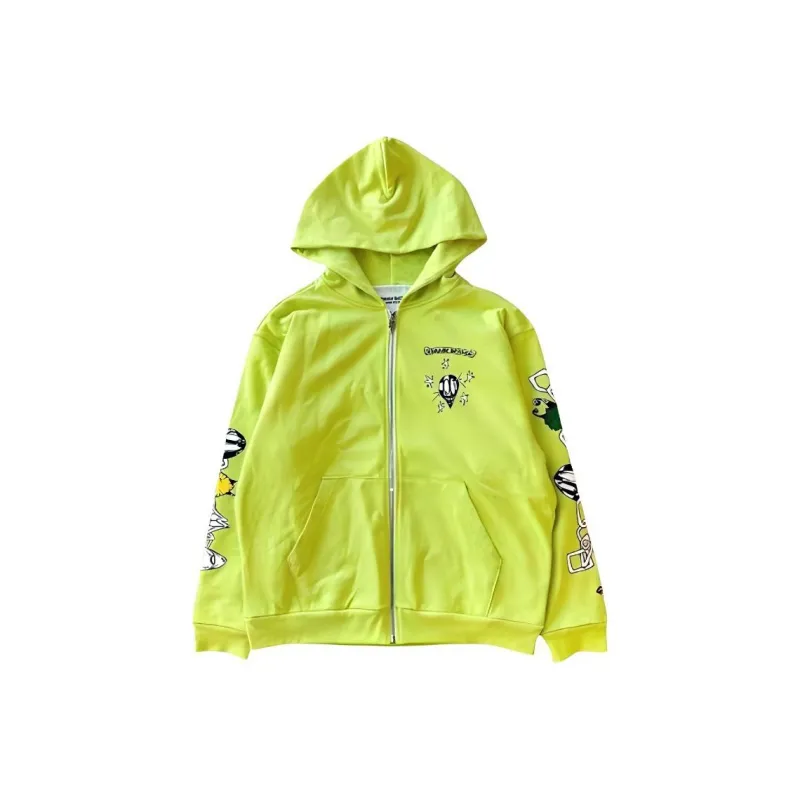 Chrome Hearts Sweatshirts Unisex Neon Green-0