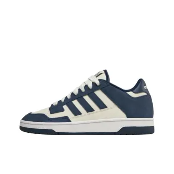 Adidas Rapid Court Anti Slip Wear Resistant Low Top Skateboard Shoes Men's White Blue