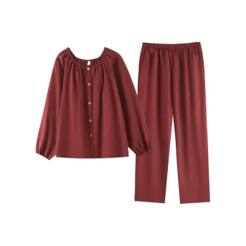 ZumashL Pajama Set Women's Terracotta Red