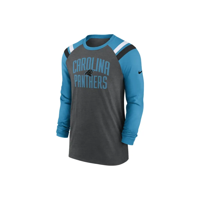 Nike NFL Athletic Fashion Carolina Panthers T-Shirt Men's Charcoal Stone Rosewood-0