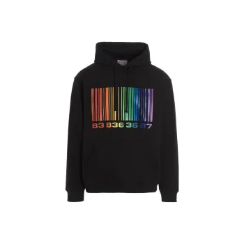 VTMNTS Barcode Printed Drawstring Hoodie