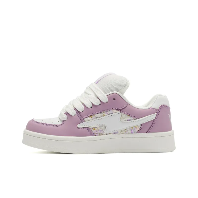 KAAVER OTTO Slip Resistant Cushioning Breathable Skateboard Shoes Unisex Chanel Inspired Purple-3