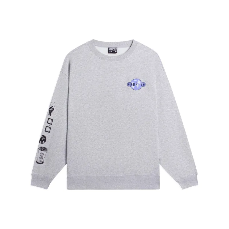 LiNing Badfive Sweatshirt Unisex Gray-0