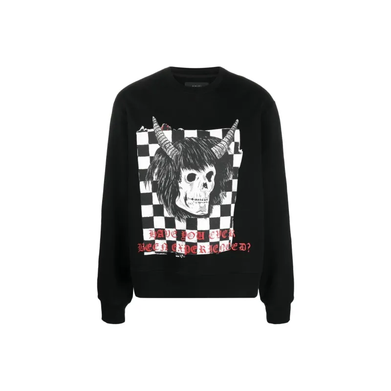AMIRI X Wes Lang Checker Skull Crew-0