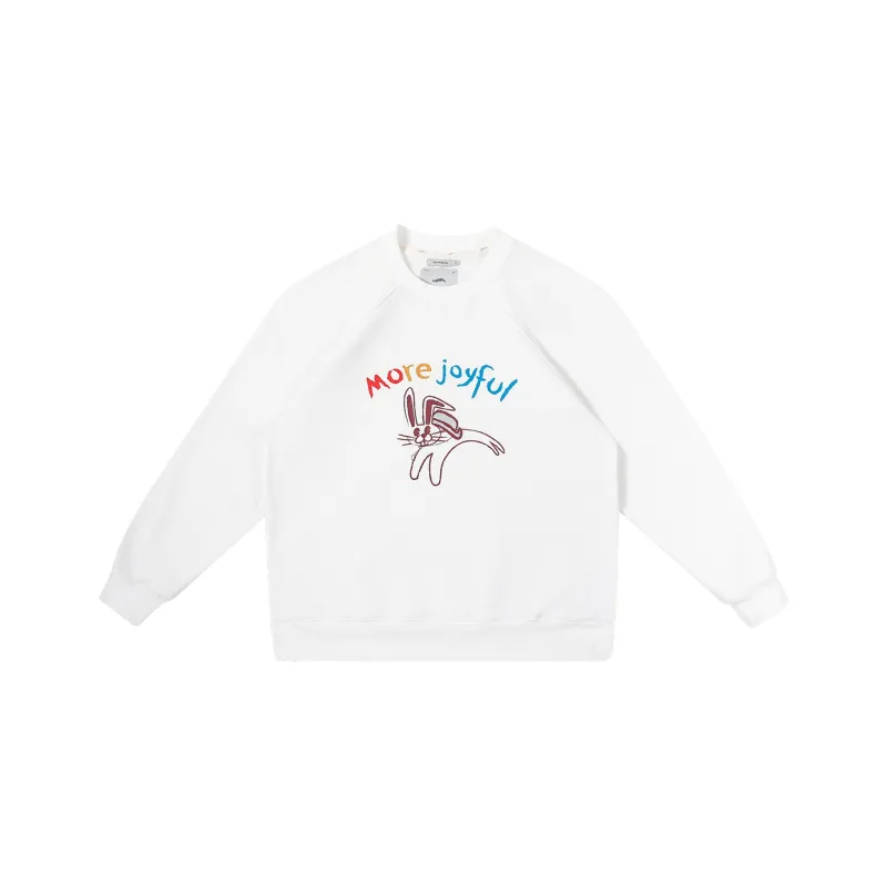 TIKIMOMOKA Cokein Crew Neck Loose Fit Sweatshirt Unisex White-0