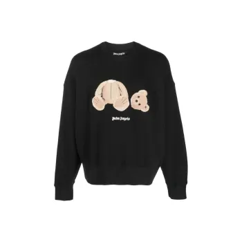 PALM ANGELS Bear Crewneck 'Black'