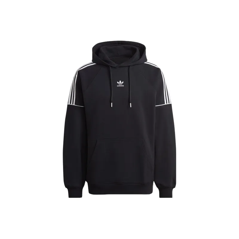 Adidas Three-stripe Cotton Hoodie-0