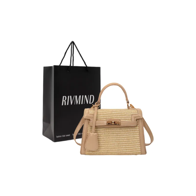 RIVMIND PU Handbag Women's Black/Pink/Khaki/Brown-11