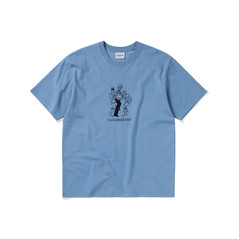 Thisisneverthat Long Field Collaboration T Shirts Unisex Blue-0