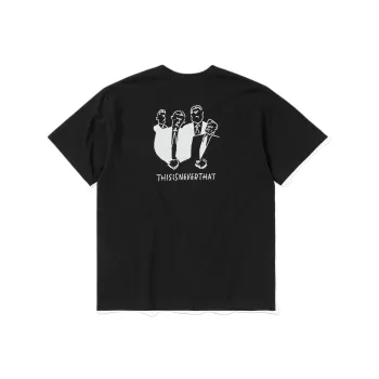 Thisisneverthat Long Field Collaboration T Shirts Unisex Black