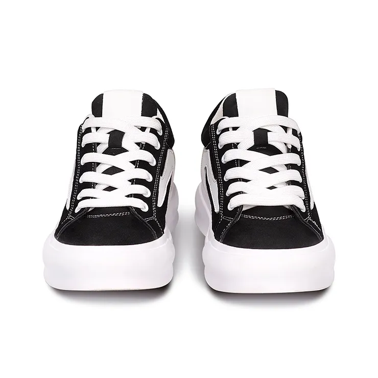 ENRICO COVERI Low Top Skateboard Shoes Unisex Black White-2