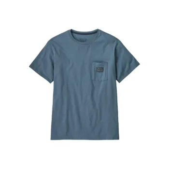 Patagonia Organic T Shirt Men's Utility Blue Color