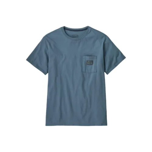 Patagonia Organic T Shirt Men's Utility Blue Color