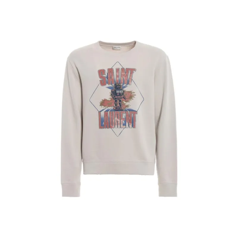 SAINT LAURENT Sweatshirts Men White-0