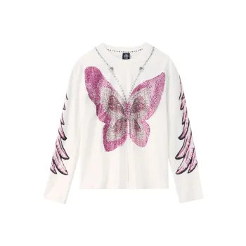 TCH T Shirt Unisex White With Pink Logo